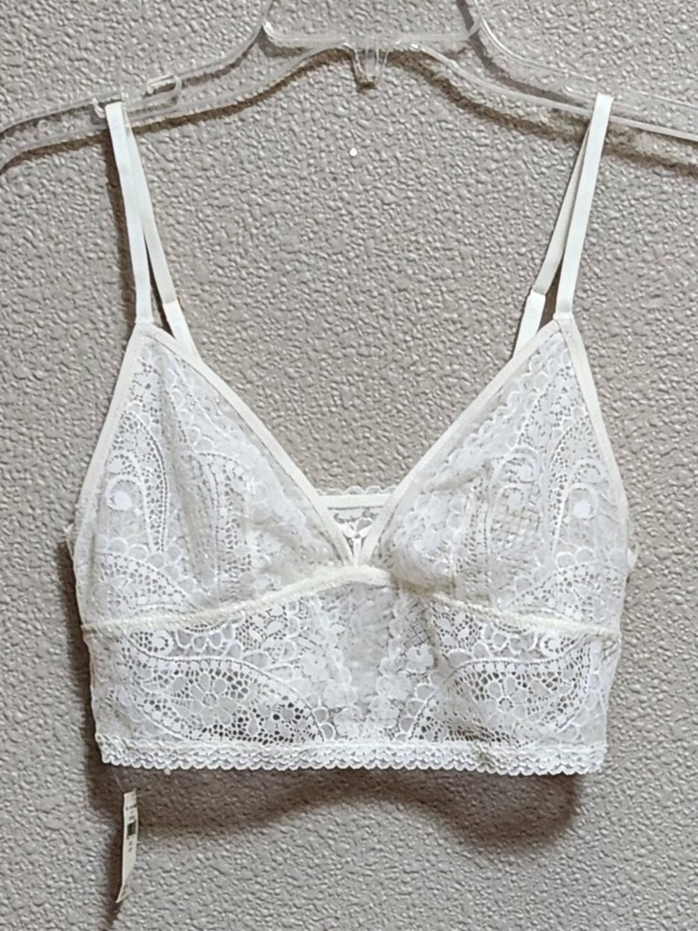 AERIE - Lace Bra Top Bralette Off White - Small - NEW NWT